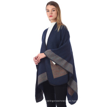 Damen-Wollgemisch-Fransen-Schal mit offenem Poncho-Wickel-Cape-Strickjacke für den frühen Frühling Neue Passform